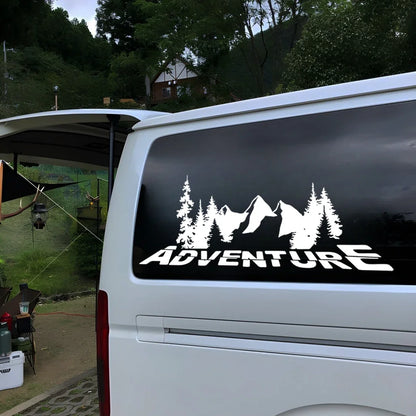 Stickers Forest Adventure off-road Rear Windshield Camping Glass