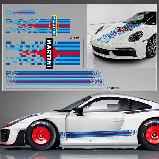 For Martinis Racing Stickers Hood Body Head Bumper Sticker Uv