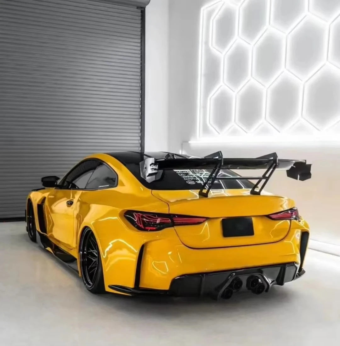 For M4 Modified Carbon Fiber Front Bumper Body Kit Side Spoiler
