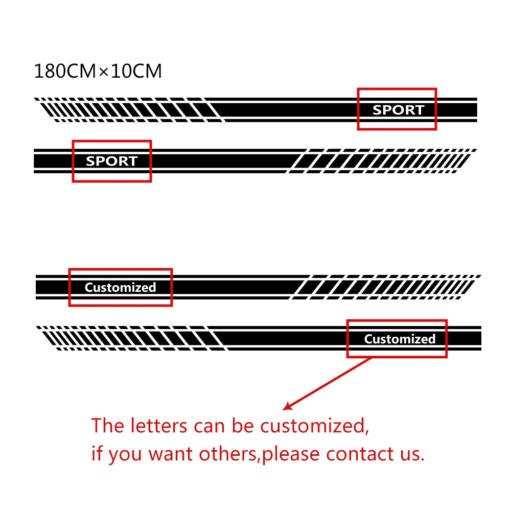 For Volkswagen Golf 4 5 6 Door Side Stickers Racing Sport