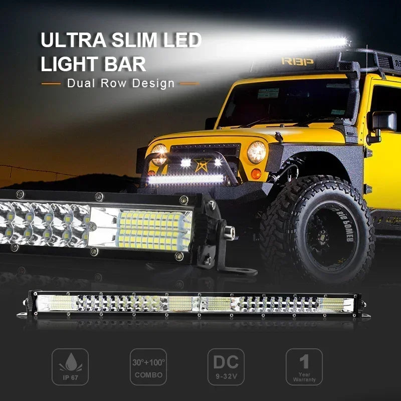 Slim 12D Bar Inch Spot Flood Combo Beam SUV