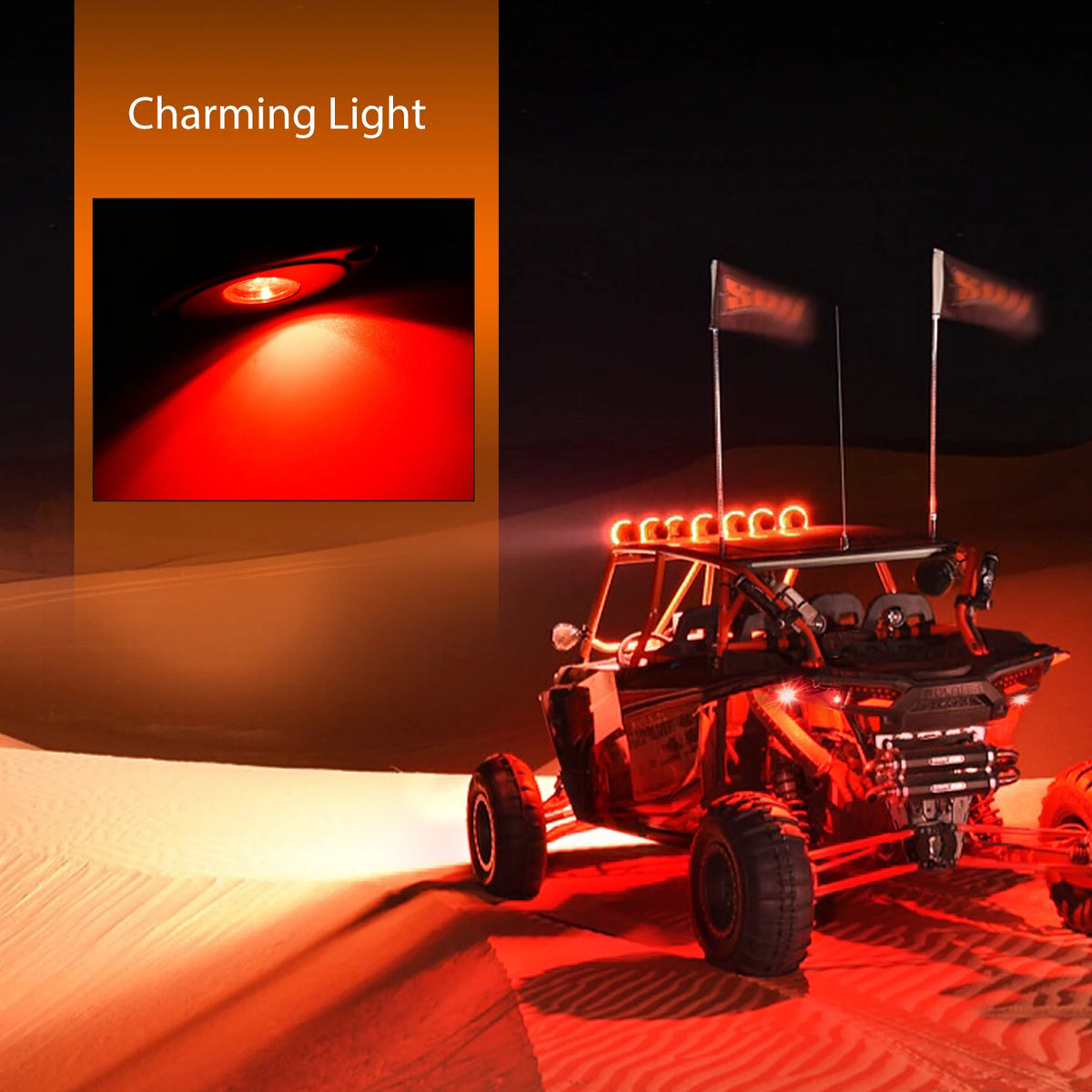 Nilight Rock 6PCS Underglow Wheel Well Pods Waterproof Exterior