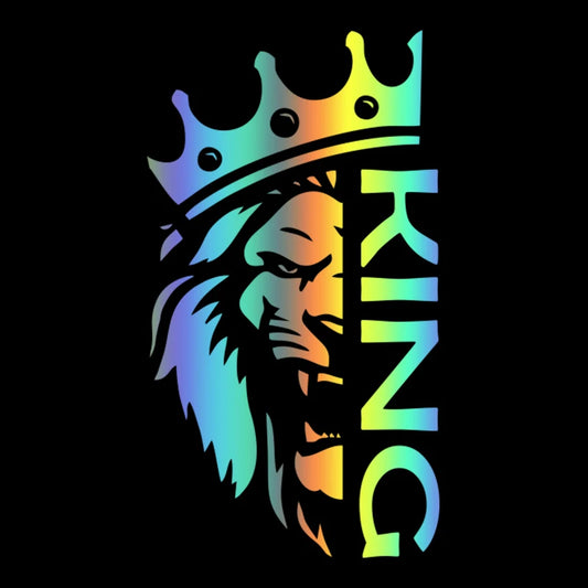 Lykx Lion A Crown King die-cut Vinyl Decal Sticker