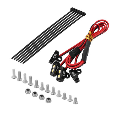 For 1 10 Rc Crawler White Injora 4LED Rock Kit Yellow
