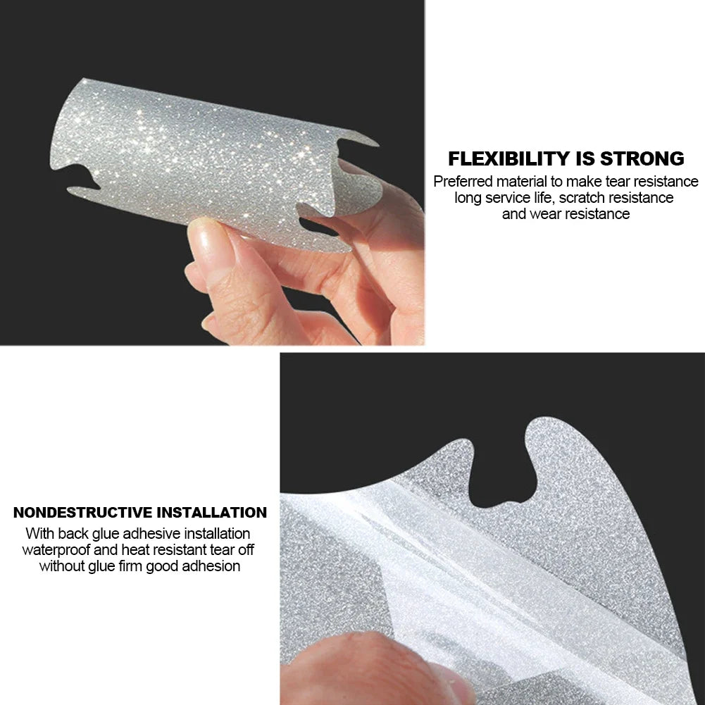 4X Door Bowl Handle Reflective Bling Sticker anti-scratch