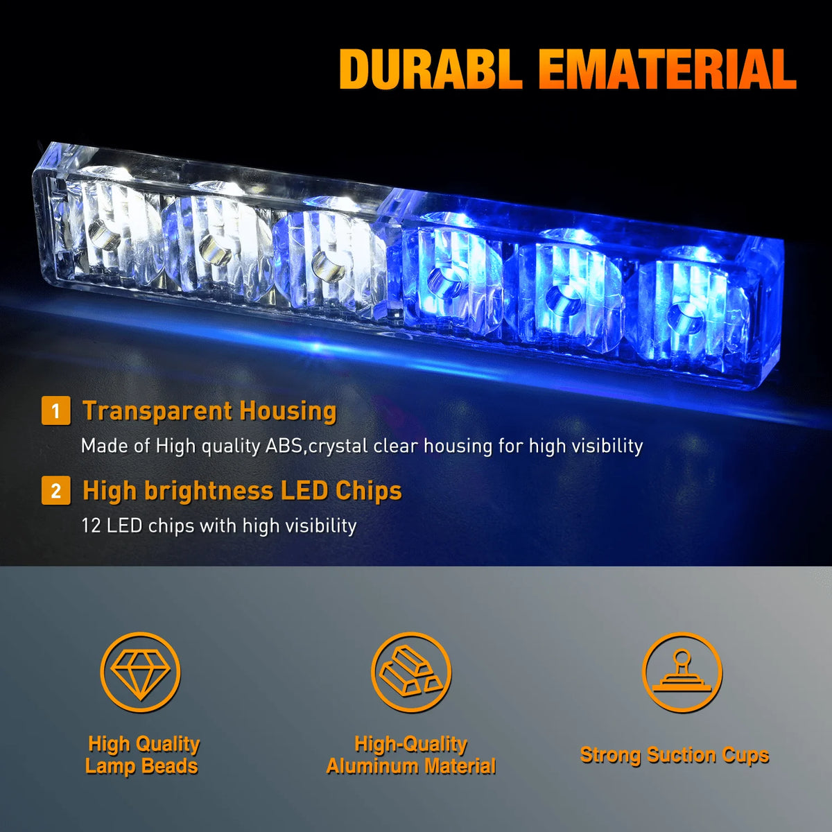 Nilight Strobe Traffic Advisor Bar 2-1 Dash Warning Safety