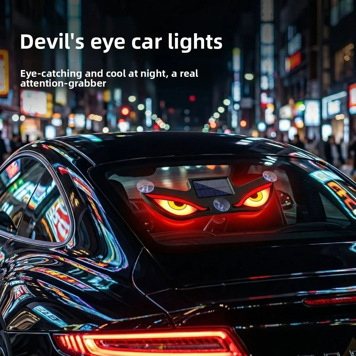 solar-powered Evil Eye Rear Window anti-rear-end Collision