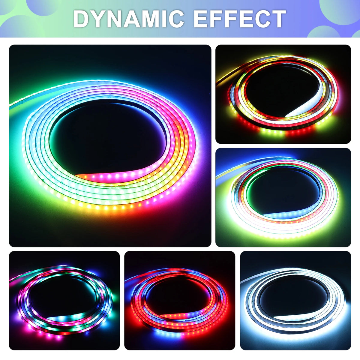 5V 3MM ws2812b Rgbic Cob Strip Addressable Individual Pixel