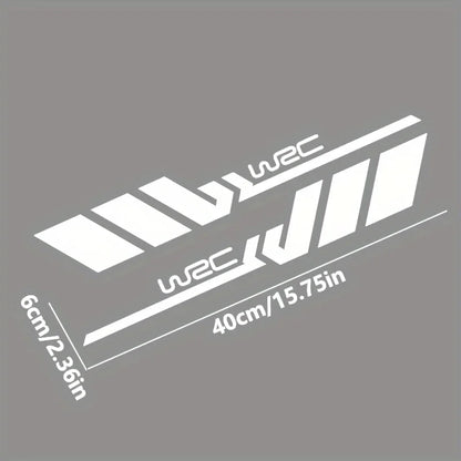 2pieces Stripes Cars Wrc Side Skirt Sticker Sports Decorations