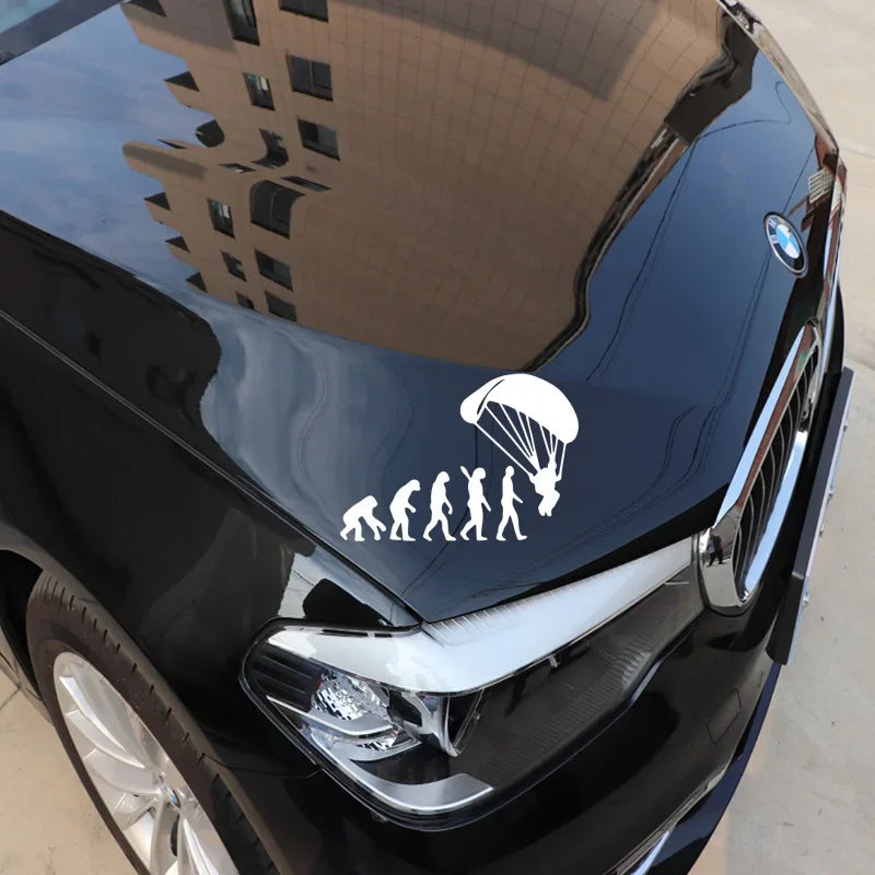 Ofk Stylish Cover Scratch Decals Human Evolution Sticker