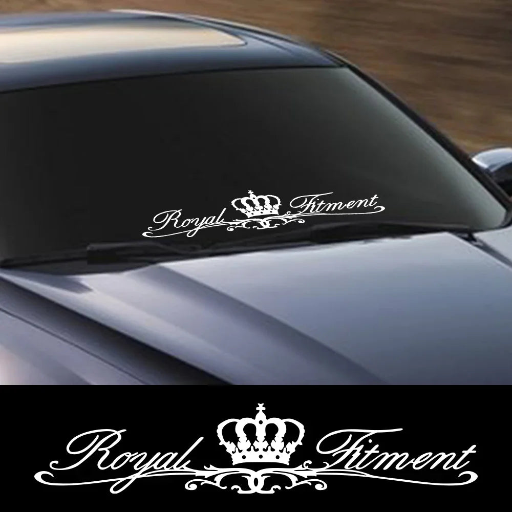 Front Windshield Pvc Sticker Graphics Crown Art Vinyl Film
