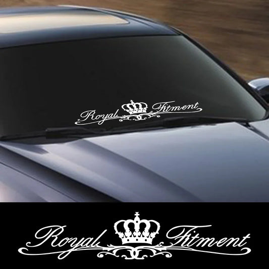 Front Windshield Pvc Sticker Graphics Crown Art Vinyl Film