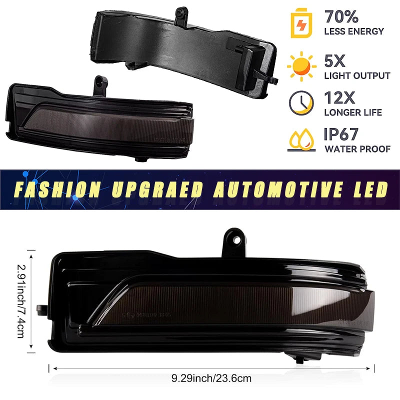 For Dodge Ram 1500 Dt 2019-2023 2PCS Dynamic Side Mirror Blinker