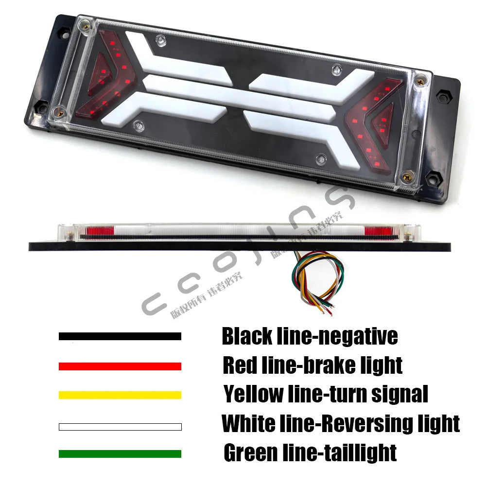 For Trailer 2PCS 12V Combination Tail Turn Signal Lamps Brake