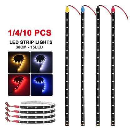 30CM Strip Ambient 15SMD Waterproof Flexible Atmosphere Red