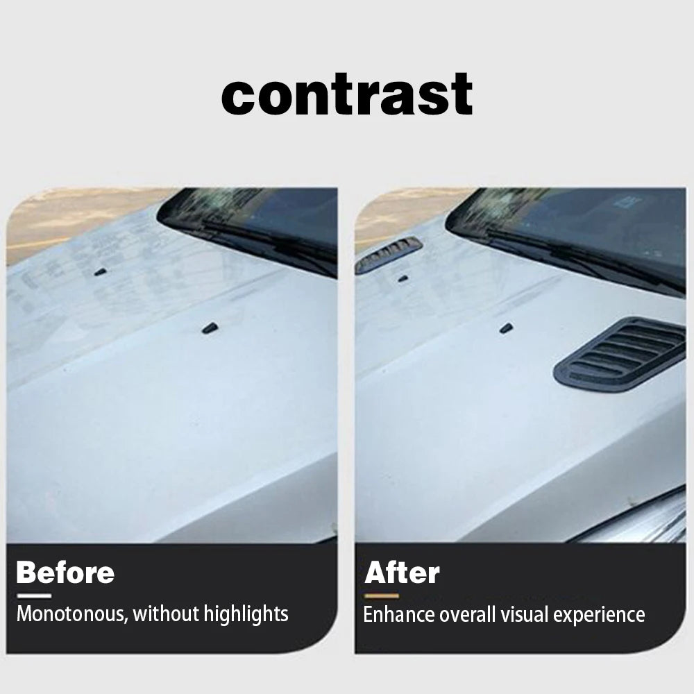 2PCS Hood Tuning Stickers Air Intake Scoop Bonnet Vent