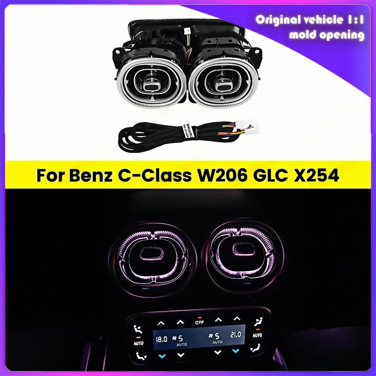 For Mercedes Benz C Class W206 Color Dashboard Ac Air Condition