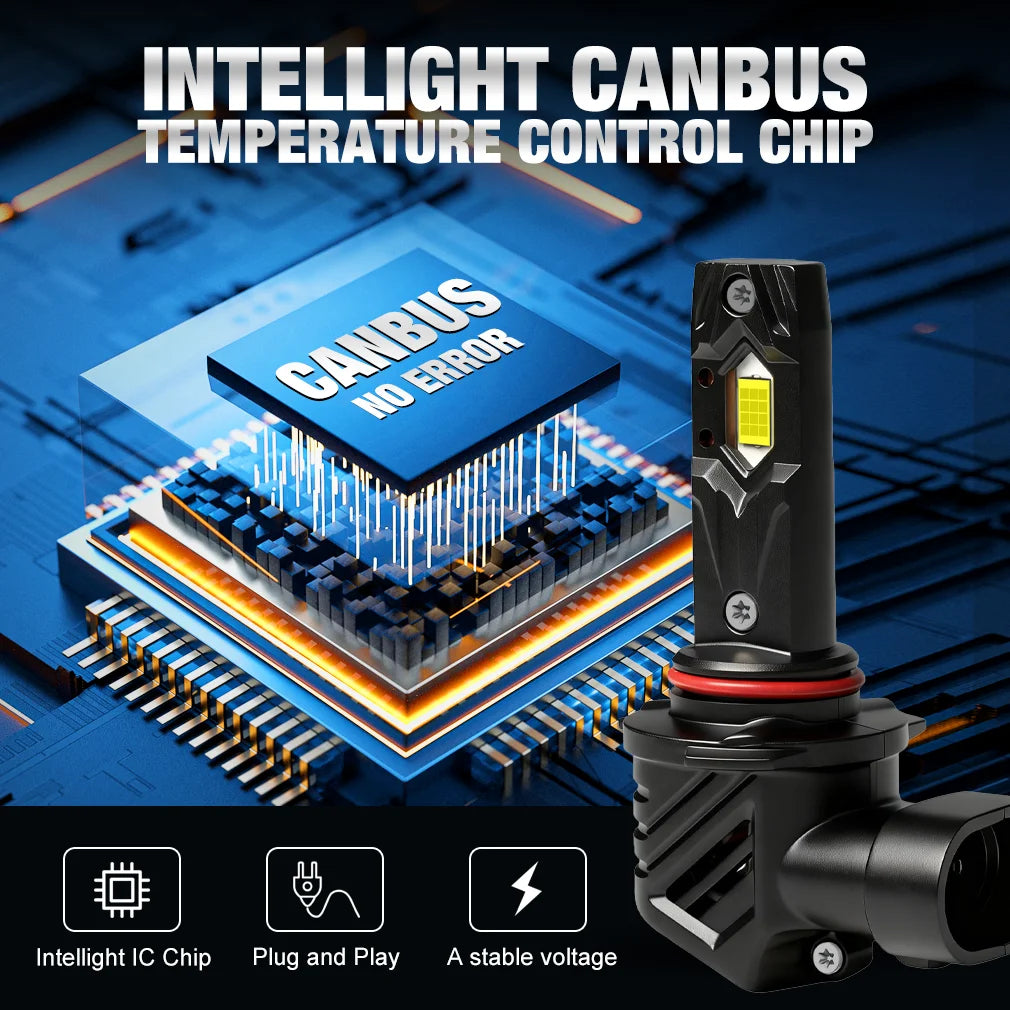 S D 30000LM H8 H11 Canbus Headlight Bulbs 9005