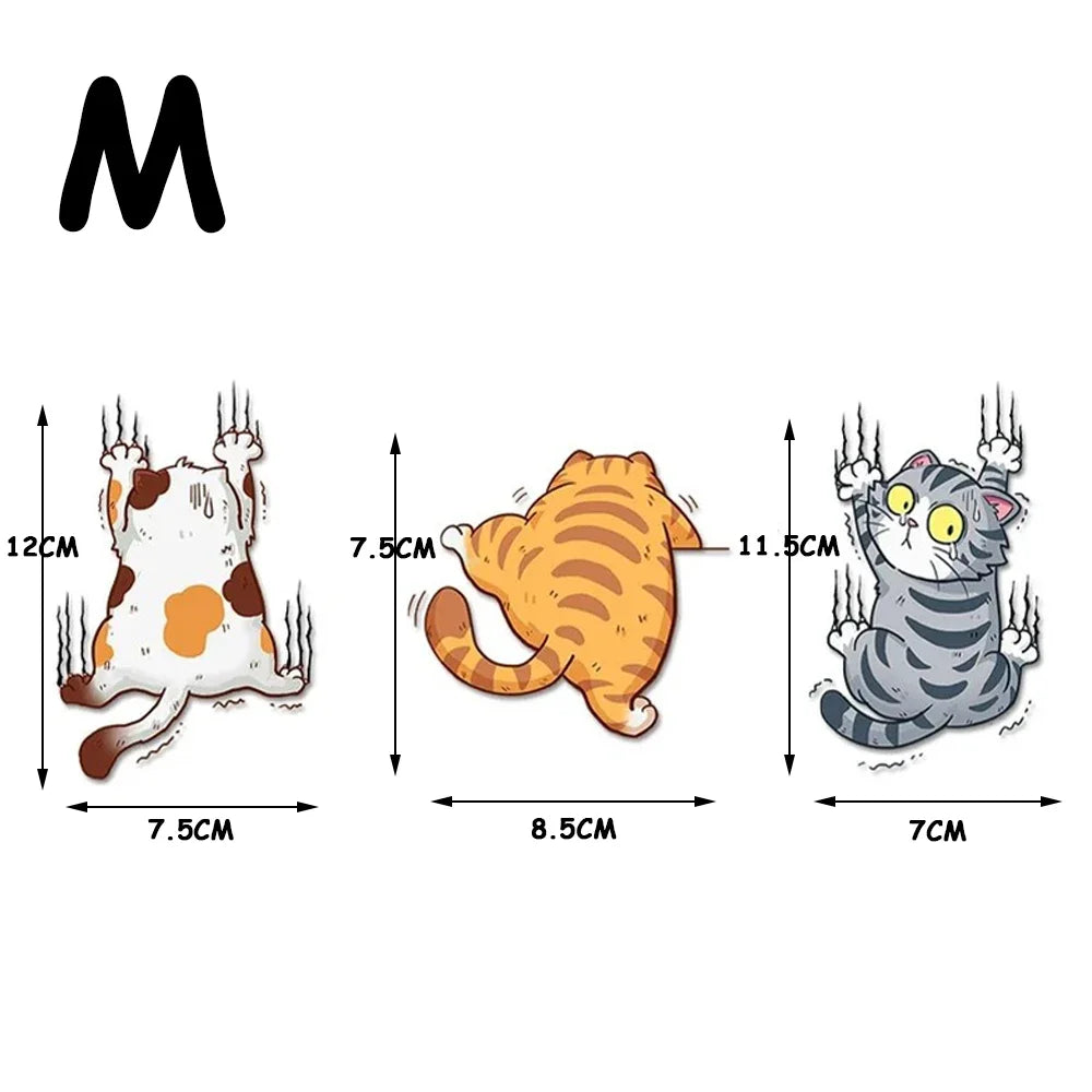 Kkjoy Set Cute Pet Cat Sticker Climbing Cats Animal