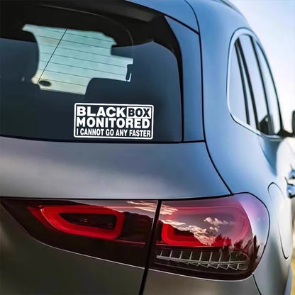 15x6.5cm Black Box Stickers Warning Sign Cars Window Body