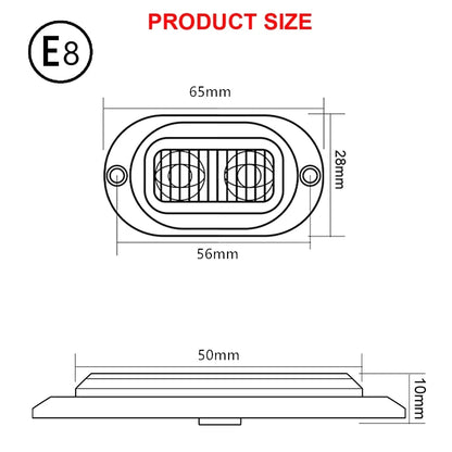 2PCS 12V 24V Truck Position Side Marker Lamps Signal