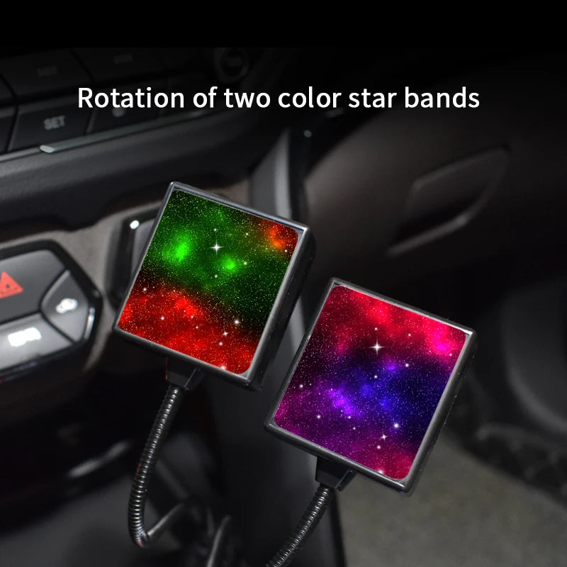 Dynamic Autorotation Dual Color USB Roof Star Interior Starry