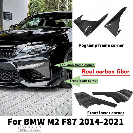For BMW M2 F87 Carbon Fiber Front Bumper Wrap Protective Corner