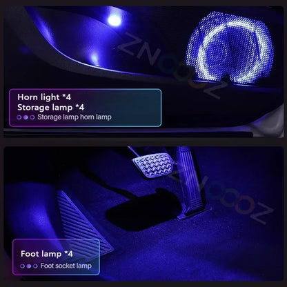 For Hyundai I10 I20 I30 HB20 RGB 22IN1 Interior Acrylic Ambient