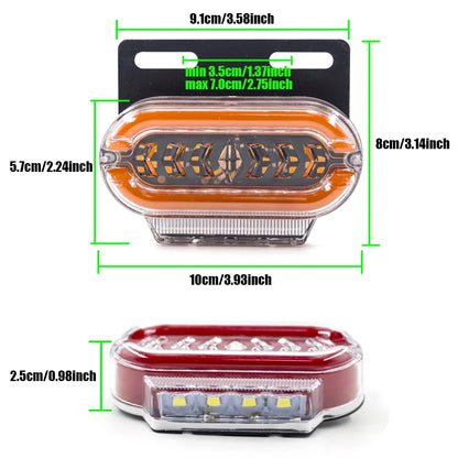 8PCS 24V Amber Side Marker Signal Modes External Warning