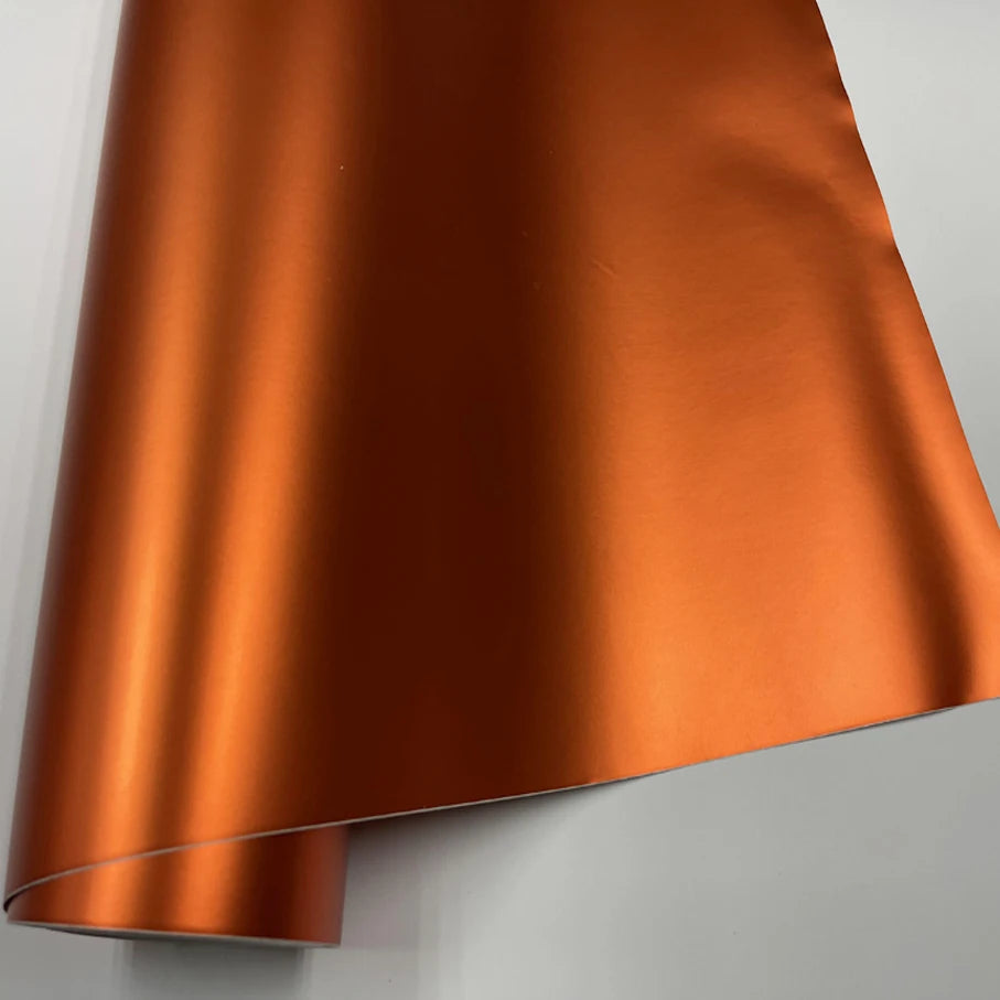 Metallic Chrome Matt Orange Vinyl Film Matte Sticker Air