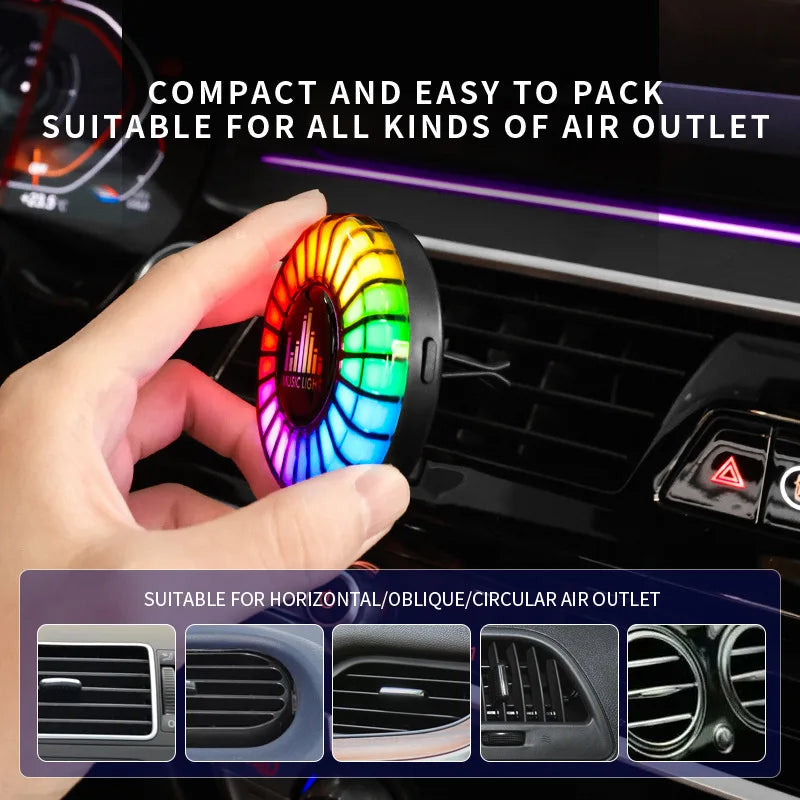 Music Rhythm Air Freshener RGB Sound APP Control Atmosphere
