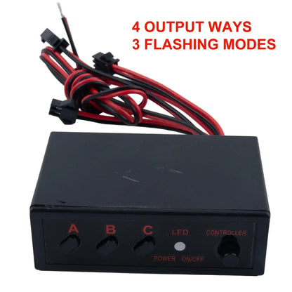 Ways Strobe Flash Flasher Controller Box 12V Front Grille