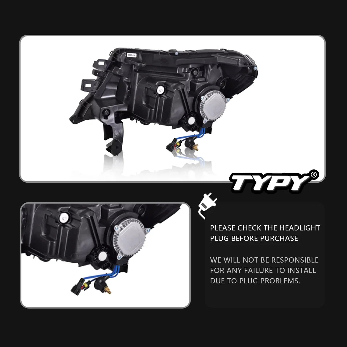 For Nissan Navara Headlight 2014-2022 Upgrade Typy Modified Drl