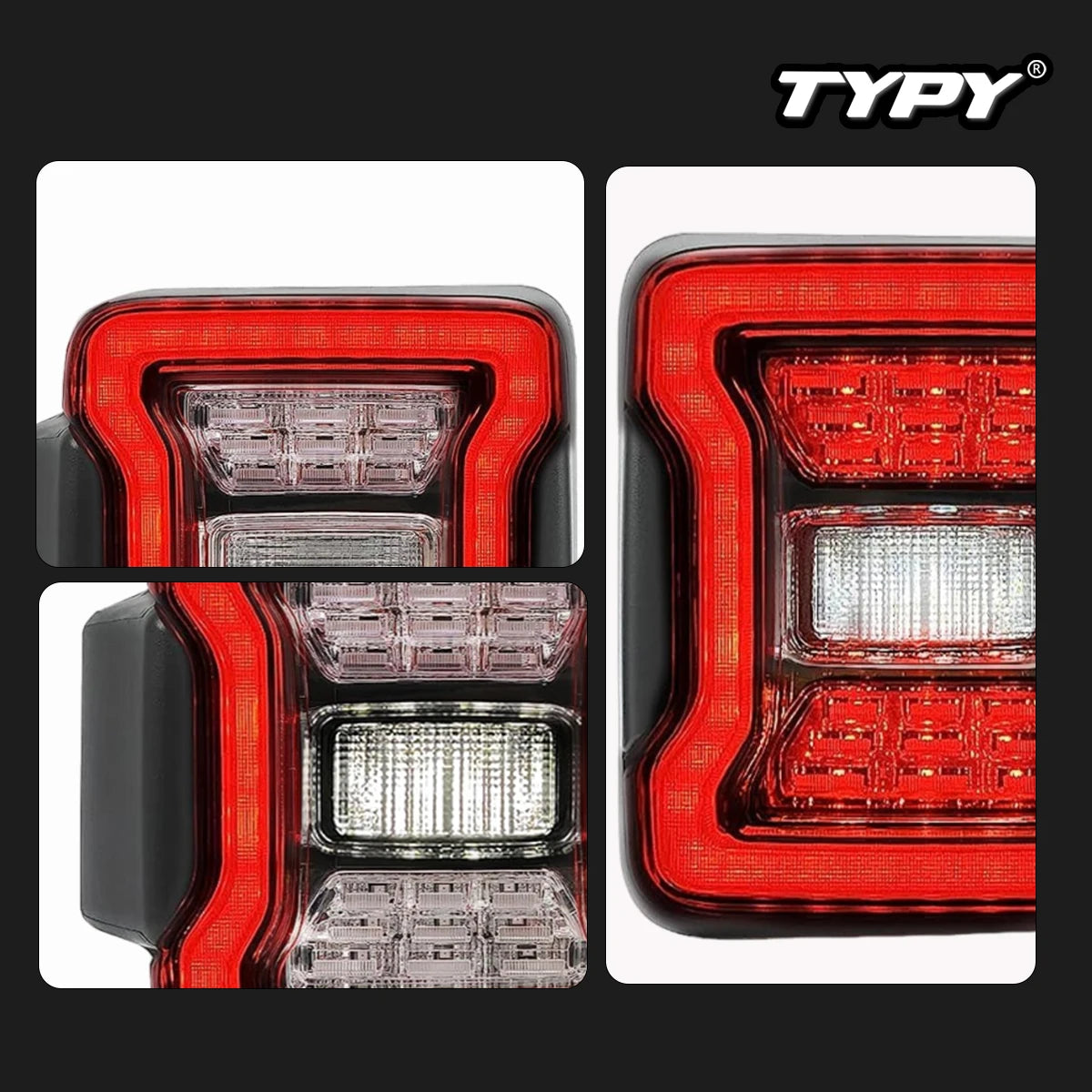 For Jeep Wrangler Jk Taillight 2007-2024 Typy Upgrade Modified