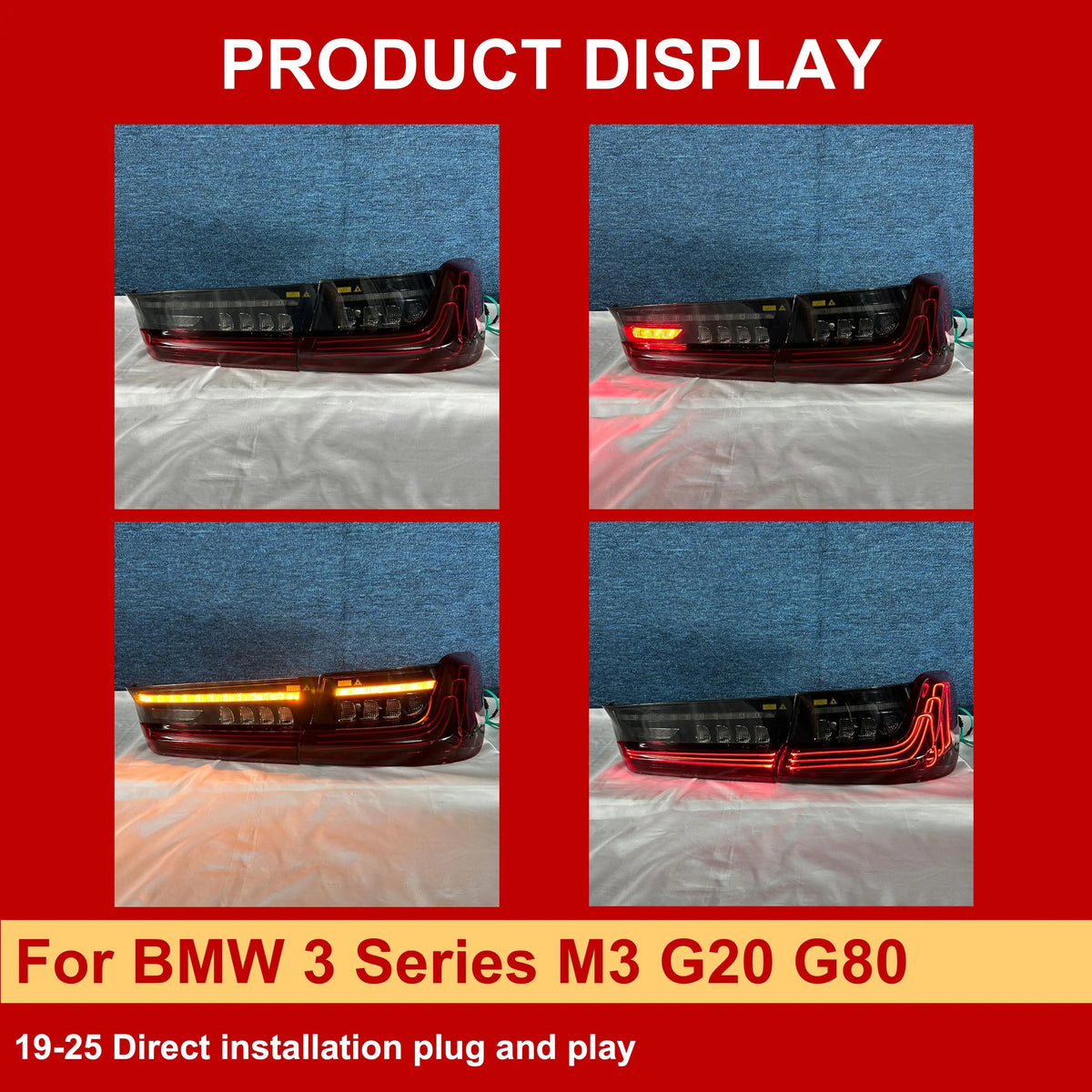 For BMW 3 Series M3 G20 J One Csl Laser Tail G80 2019-2025