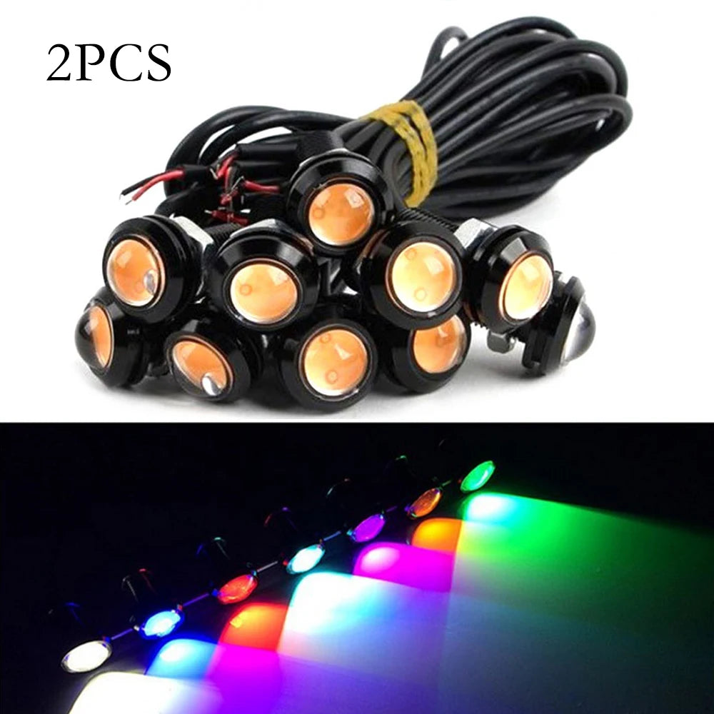 2PCS 23MM Warn Eagle Eye Cob Taillight 12V Drl