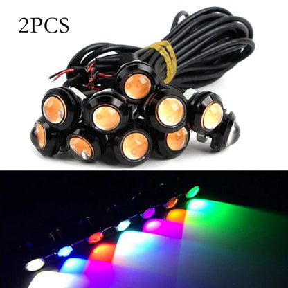 2PCS 23MM Warn Eagle Eye Cob Taillight 12V Drl