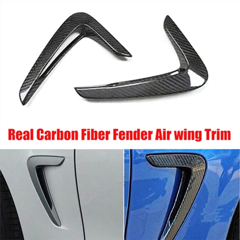 For BMW 4 Series F32 F33 Real Carbon Fiber Fender Trim Air Vent