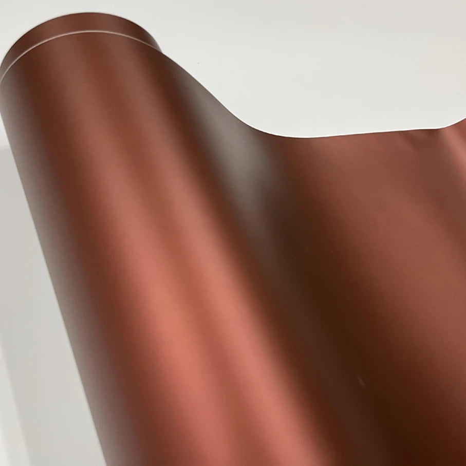 50CM 152CM Coffee Chrome Matte Metallic Bronze Vinyl Wrap