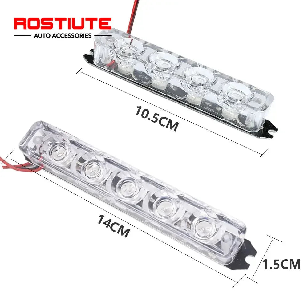 For Bicycle Motorcycle Vehicles 2PCS Strobe Bar 12V Flashing