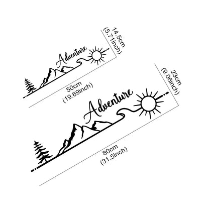 Adventure Mountain Forest Sun Cartoon Vinyl Decal Stickers Cars