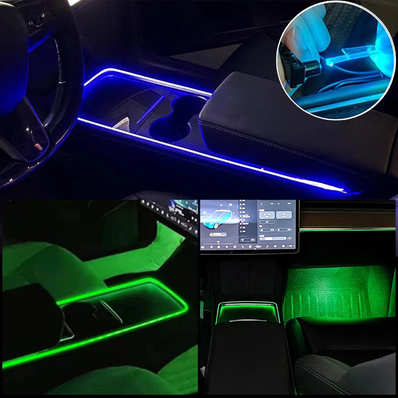 For Tesla Model 3 Y 2021 Center Console Dashboard Neon Tubes