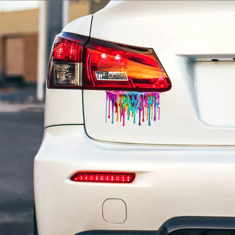 Decoractive Stickers Dopamine Coloured Fluid Paint Vinyl