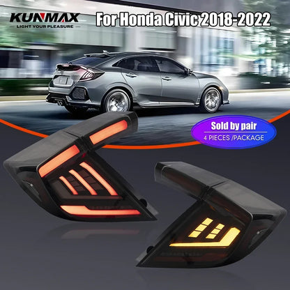 For Honda Civic 2018-2022 Drl Reverse Pair Tail Brake Turning