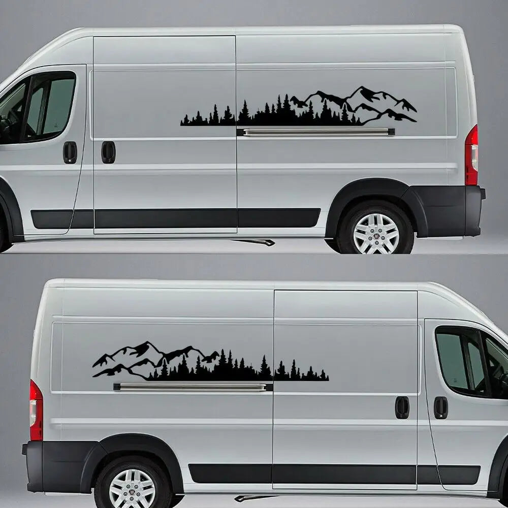 2PC 100 17CM Tree Mountain Forest Decal Truck SUV