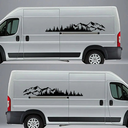 2PC 100 17CM Tree Mountain Forest Decal Truck SUV