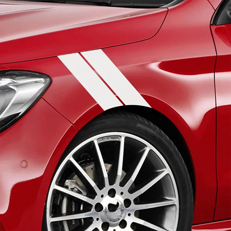 4PCS Racing Stripes Wheel Fender Decals Pvc Waterproof Stickers