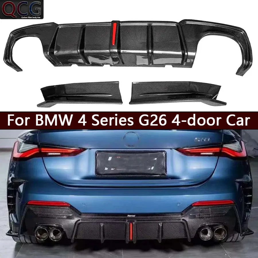 For BMW 4 Series G26 430 425 Carbon Fiber Back Lip Rear Bumper