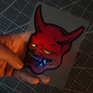 A Devil Mask Sticker Prajna Japanese Jdm Is Suitable
