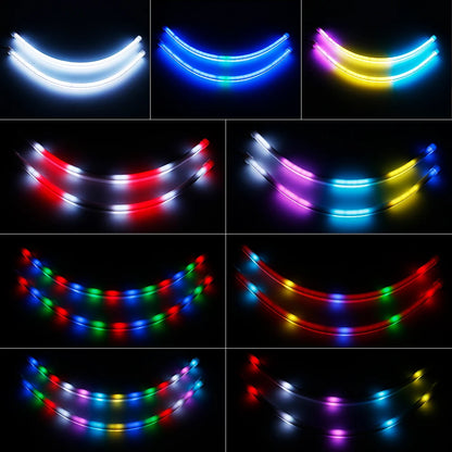 1SET 12V Drl Daytime Running APP Control Flexible RGB